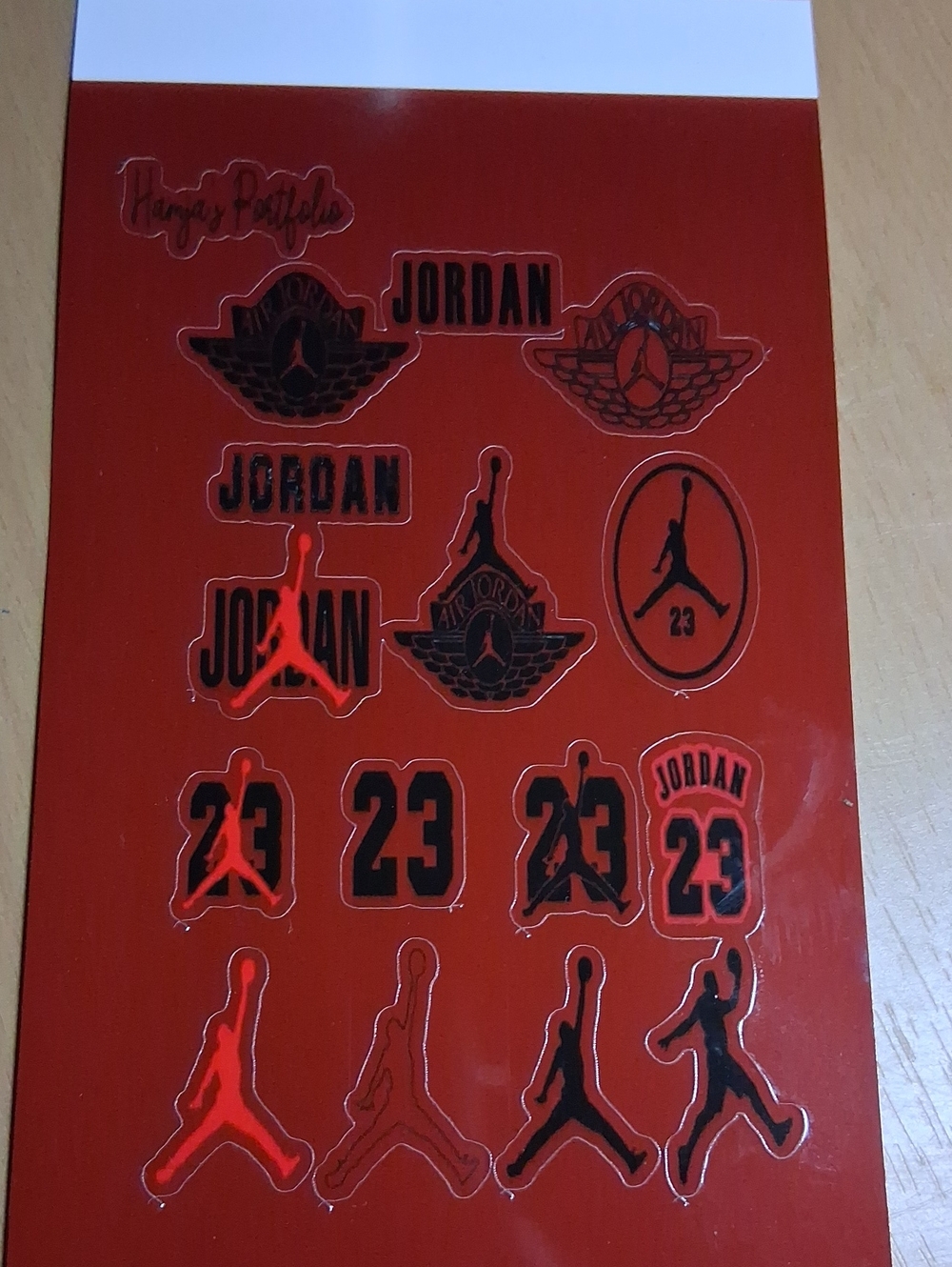 Jordan Sticker Sheet - Red & Black Logos